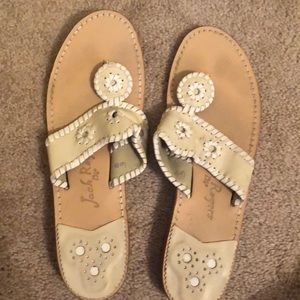 women’s size 10 white/bone Jack Rogers